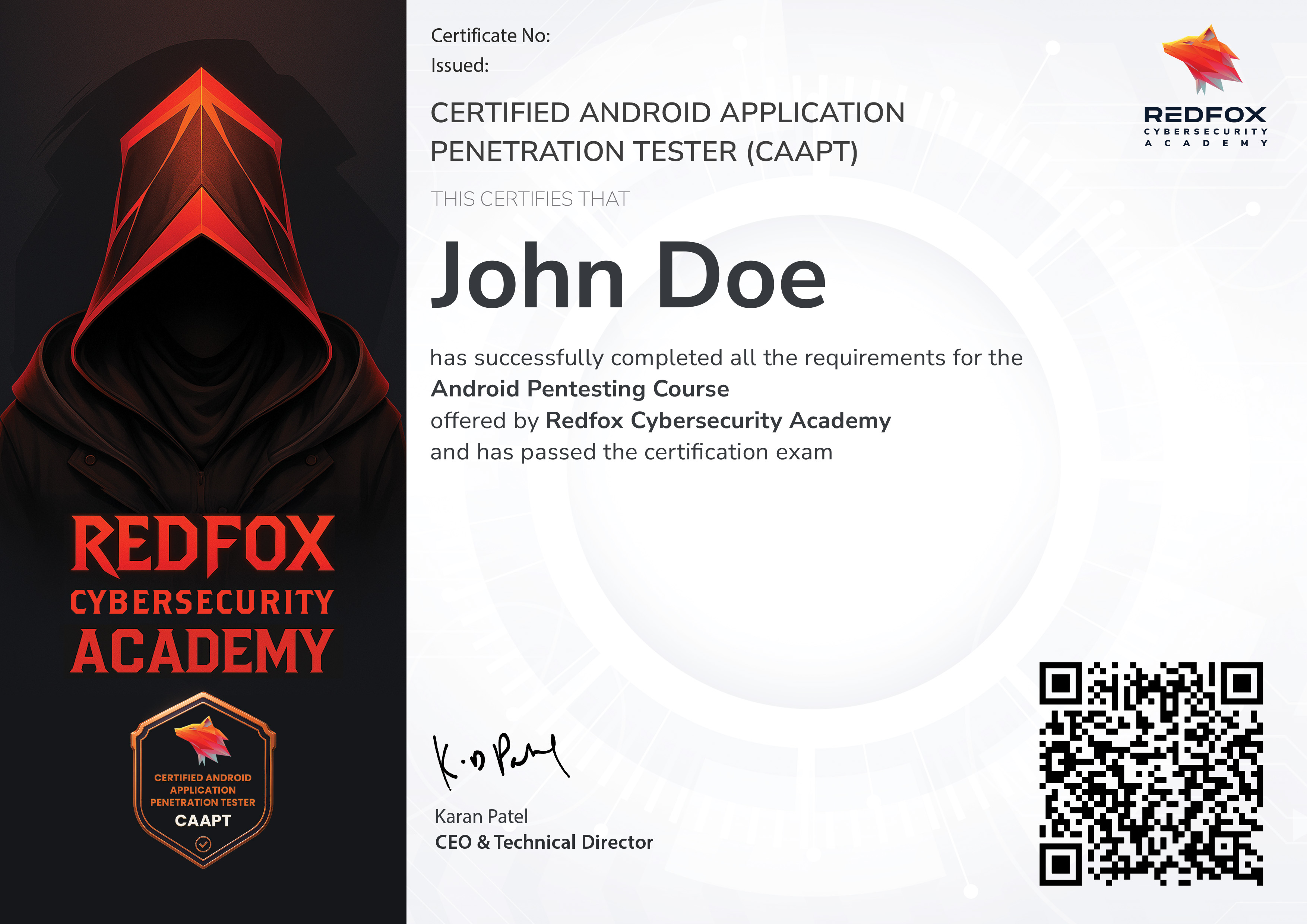 Android penetration testing certification CAAPT